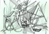 1448- nudo femminile seduto su pavimento- china carta 35X50-1-2022.jpg (993779 byte)